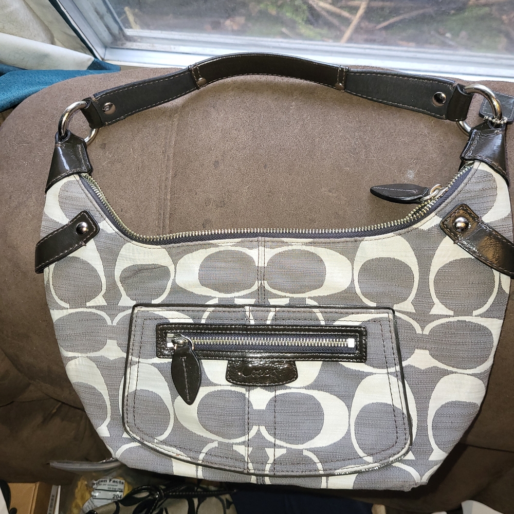 Stylish Gray and White Women's Bag